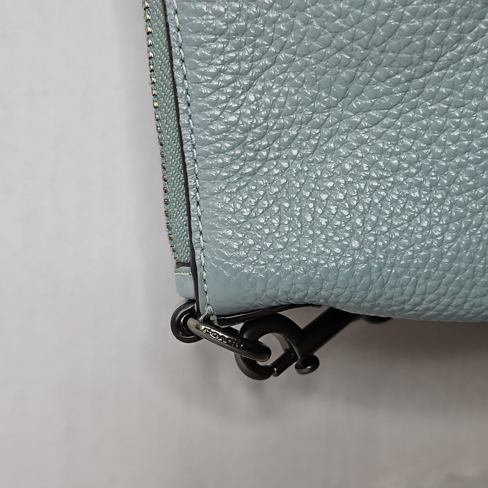 Coach Prairie Satchel Cloud Blue Crossbody Pebble Leather Bag 79997 - Picture 5 of 9